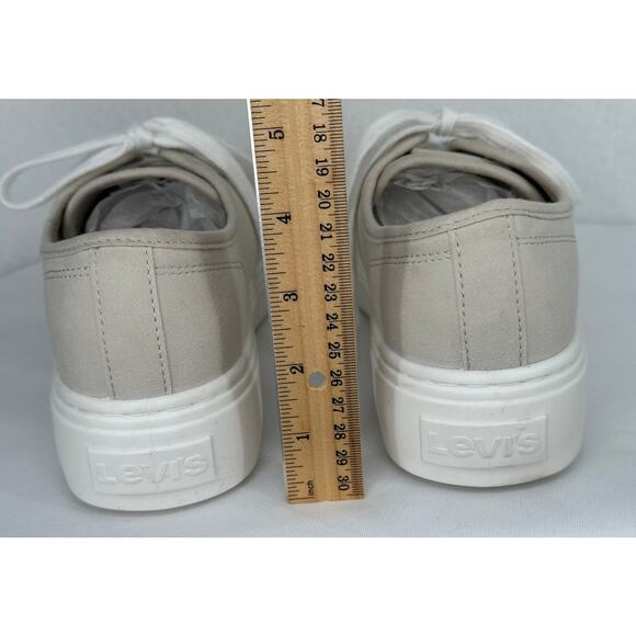 Levi's Dakota Synthetic Suede Low Top Casual Lace Up Stone Color Sneakers 7 - Picture 6 of 8